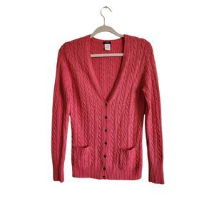J. Crew Pink Button up Wool Blend Cardigan